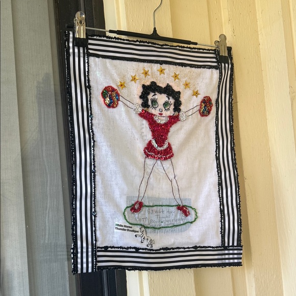 Other - Handcrafted Wall Hanging with Embroidered Character 12” X 16”